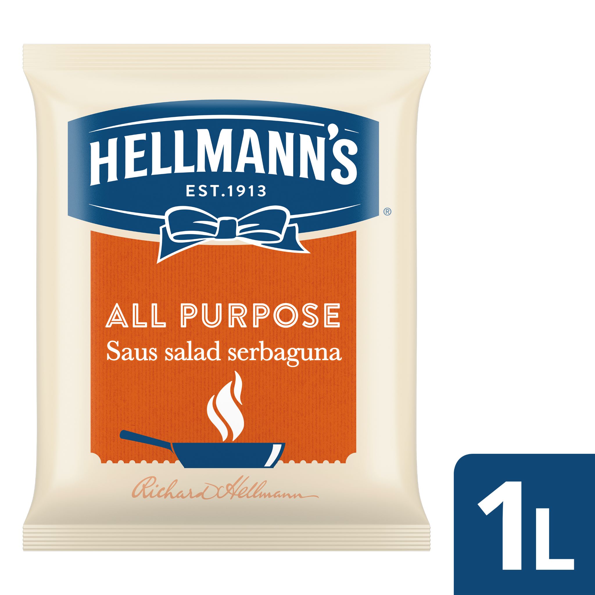 Hellmann’s All Purpose Mayo 1L - Hellmann's Mayo Magic, pilihan tepat dengan rasa mayo lezat untuk beragam hidangan panas!